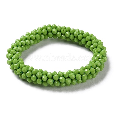 Olive Drab Glass Bracelets