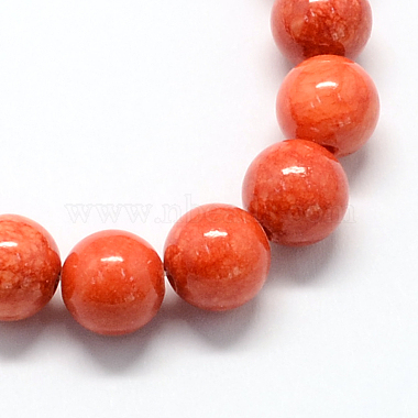 Natural Dyed Yellow Jade Gemstone Bead Strands(X-G-R271-6mm-Y20)-2