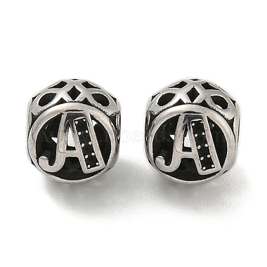 Antique Silver Letter A 316 Surgical Stainless Steel European Beads