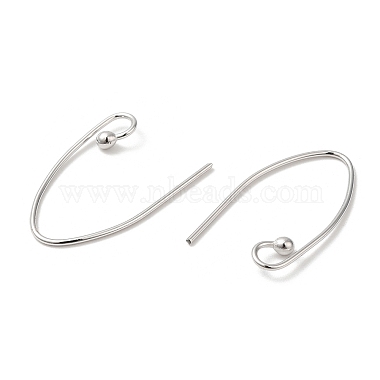 Anti-Tarnish Rhodium Plated 925 Sterling Silver Earring Hooks(STER-M117-01P)-2