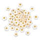 perles de coquillages d'eau douce naturelles avec émail orange(SHEL-CJ0001-25)-3