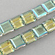 Transparent Half Plated Faceted Glass Beads Strands(EGLA-S087-07)-1