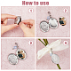 Oval with Flower 316 Stainless Steel Locket Pendant Decorations(PALLOY-AB00013)-5