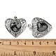 Natural Snowflake Obsidian Peach Love Heart Pendants(G-G158-01G)-3