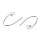 Anti-Tarnish Rhodium Plated 925 Sterling Silver Earring Hooks(STER-M117-01P)-2