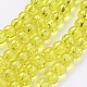 1Strand Yellow Transparent Crackle Glass Round Beads Strands(X-CCG-Q001-6mm-04)-1