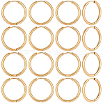 10 Pairs 304 Stainless Steel Huggie Hoop Earrings, with 316 Surgical Stainless Steel Pin, Ring, Golden, 25x2.5mm, 10 Gauge, Pin: 0.9mm(EJEW-BBC0002-33)