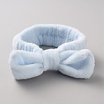 Coral Velvet Elastic Headbands, Bowknot, Hair Accessories for Women Girls, Blue, 150x160x47.5~69mm, Inner Diameter: 97mm(OHAR-WH0011-77A)