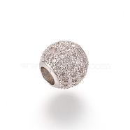 Alloy Rhinestone European Beads, Large Hole Beads, Rondelle, Crystal, 11.3x10.1mm, Hole: 4.5mm(OPDL-T001-PD015-3)