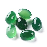Natural Green Onyx Agate Cabochons, Oval, Dyed & Heated, 14.2x10x7mm(G-H231-09C)