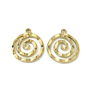 304 Stainless Steel Pendants, Vortex Charms, Real 14K Gold Plated, 18x16.5x2mm, Hole: 1.6mm(STAS-L269-031G)
