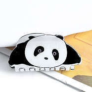 Cute Panda Shape PVC Claw Hair Clips, Hair Accessories for Women & Girls, White, 85x40mm(PW-WG47210-06)