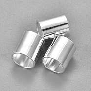 304 Stainless Steel Tube Beads, Silver, 8x8mm, Hole: 7mm(STAS-P128-14S)