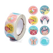 Reward Stickers, Round Animal Encouragement Stickers for Kids , Animal Pattern, 6.5x2.8cm(DIY-K037-03A)
