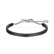 SHEGRACE Titanium Steel Arch Bracelet, Gunmetal, 195mm(JB216C)