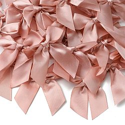 Polyester Satin Ornament Accessories, Bowknot, Dark Salmon, 85x85mm(DIY-YWC0002-01E)