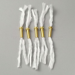 Replacement Fiberglass Torch Wicks, with Brass Tube Holder, for Oil Lamp Alcohol Burner, White, 14.3~15x1cm(AJEW-WH0314-69)