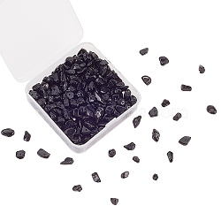 Natural Obsidian Chip Bead Strands, 5x5mm, Hole: 1mm, about 31.5 inch, 2 strands/box(G-CJ0001-08)