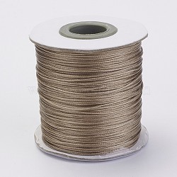 Waxed Polyester Cord, Bead Cord, BurlyWood, 0.5mm, about 169.51~174.98 Yards(155~160m)/Roll(YC-0.5mm-121)