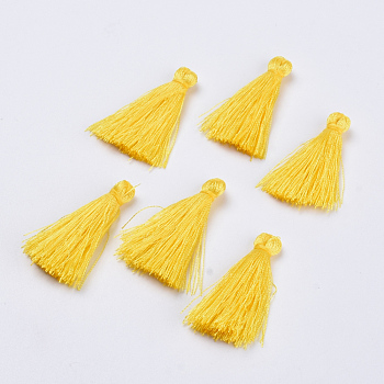 Polyester Tassel Pendant Decorations, Yellow, 42~45mm