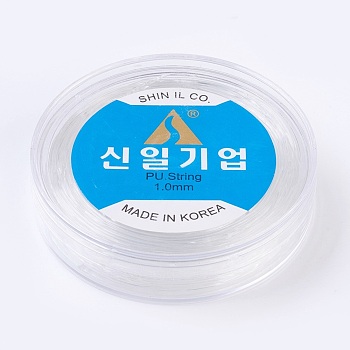 Korean Elastic Crystal Thread, For Jewelry Making, Clear, 1mm, about 32.8 yards(30m)/roll