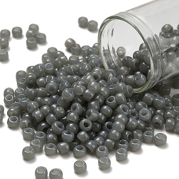 TOHO 6/0 Round Beads, Japanese Seed Beads, (1150) Translucent Grey, 4mm, Hole: 1.5mm, about 168pcs/10g