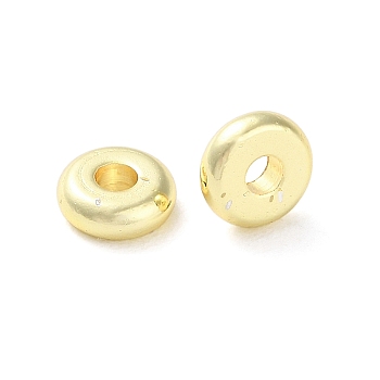 Rack Plating Brass Spacer Beads, Long-Lasting Plated, Lead Free & Cadmium Free, Flat Round, Golden, 5.8x2mm, Hole: 2mm