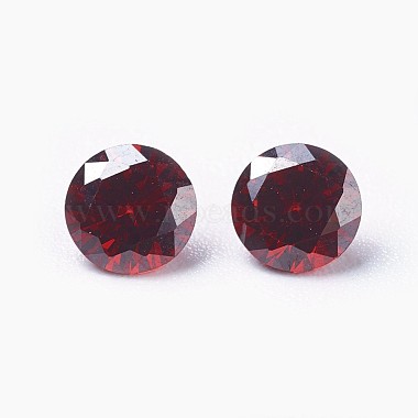 5mm DarkRed Diamond Cubic Zirconia Cabochons