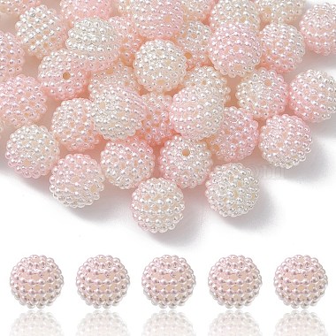 Pearl Pink Round Acrylic Beads