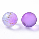 Transparent Spray Painted Frosted Glass Beads(X-GLAA-N035-05B-08)-2