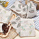 2 Patterns Polycotton(Polyester Cotton) Packing Pouches Drawstring Bags(ABAG-PH0001-02)-2