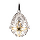 Pendentifs de cage en laiton(KK-R036-16)-1