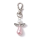 Angel ABS Plastic Imitation Pearl Pendant Decorations(HJEW-JM01359-01)-1