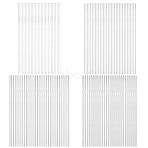 100Pcs 4 Styles Acrylic Craft Bars, Column, Clear, 300x2~5mm(DIY-GA0010-13)