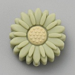 Daisy Food Grade Eco-Friendly Silicone Focal Beads, Dark Sea Green, 19x7.5mm, Hole: 2.5mm(SIL-CJC0002-01E)