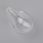 Handmade Blown Glass Bottles, for Glass Vial Pendants Making, Teardrop, Clear, 32.5x19mm, Hole: 3.5mm(AJEW-WH0002-68)