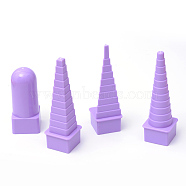 4pcs/set Plastic Border Buddy Quilling Tower Sets DIY Paper Craft, Medium Purple, 80~110x33x33mm(X-DIY-R067-02)