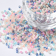 Glass Round Seed Beads, Round Hole, Mixed Style, Colorful, 2~2.5x1.5~2mm, Hole: 0.8mm, about 450g/pound(SEED-S057-R-006)