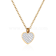 Stylish Stainless Steel Heart Pendant Necklace for Women, Various Designs(GE0081-3)