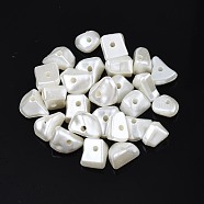 ABS Plastic Imitation Pearl Beads, Nuggets, Creamy White, 7~9x5.5~8x4~6mm, Hole: 1.2mm, about 3800pcs/500g.(KY-T023-020)