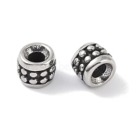 316 Surgical Stainless Steel Beads, Column, Antique Silver, 6.5x6mm, Hole: 2.7mm(STAS-P362-25AS)