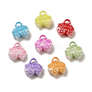 Opaque Acrylic Pendants, Craft Style, Strawberry, Mixed Color, 16.5x14.5x6mm, Hole: 3.2mm, 694pcs/500g(OACR-E039-36)