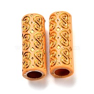 Plastic Beads, Imitation Wood, Large Hole, For African Braid Reggae Hair Accessories, Gold, 30x11mm, Hole: 7mm(KY-O002-01C)