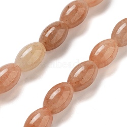 Natural Topaz Jade Beads Strands, Rice, 12x8mm, Hole: 1.2mm, about 33pcs/strand, 15.94''(40.5cm)(G-B106-B22-01)