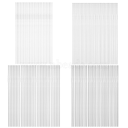 100Pcs 4 Styles Acrylic Craft Bars, Column, Clear, 300x2~5mm(DIY-GA0010-13)