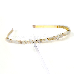 Natural Moonstone Hair Bands, Hair Accessories for Women Girls, 150x130mm(PW-WGC1C33-32)