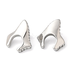 304 Stainless Steel Arch Stud Earrings, Stainless Steel Color, 26x22.5mm(EJEW-K244-34P)