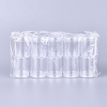 Plastic Bead Containers, Clear, 3.9x5cm, Capacity: 20ml(0.67 fl. oz)