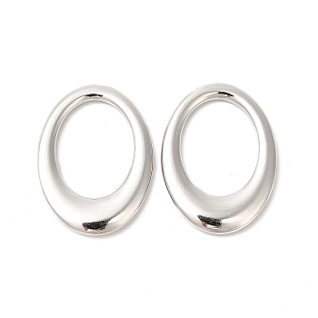 304 Stainless Steel Linking Rings, Oval, Stainless Steel Color, 26.5x19.5x2.7mm, Inner Diameter: 17x13mm
