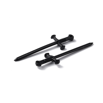 Zinc Alloy Pendants, Sword Charm, Electrophoresis Black, 54.5x16x5mm, Hole: 1.6mm